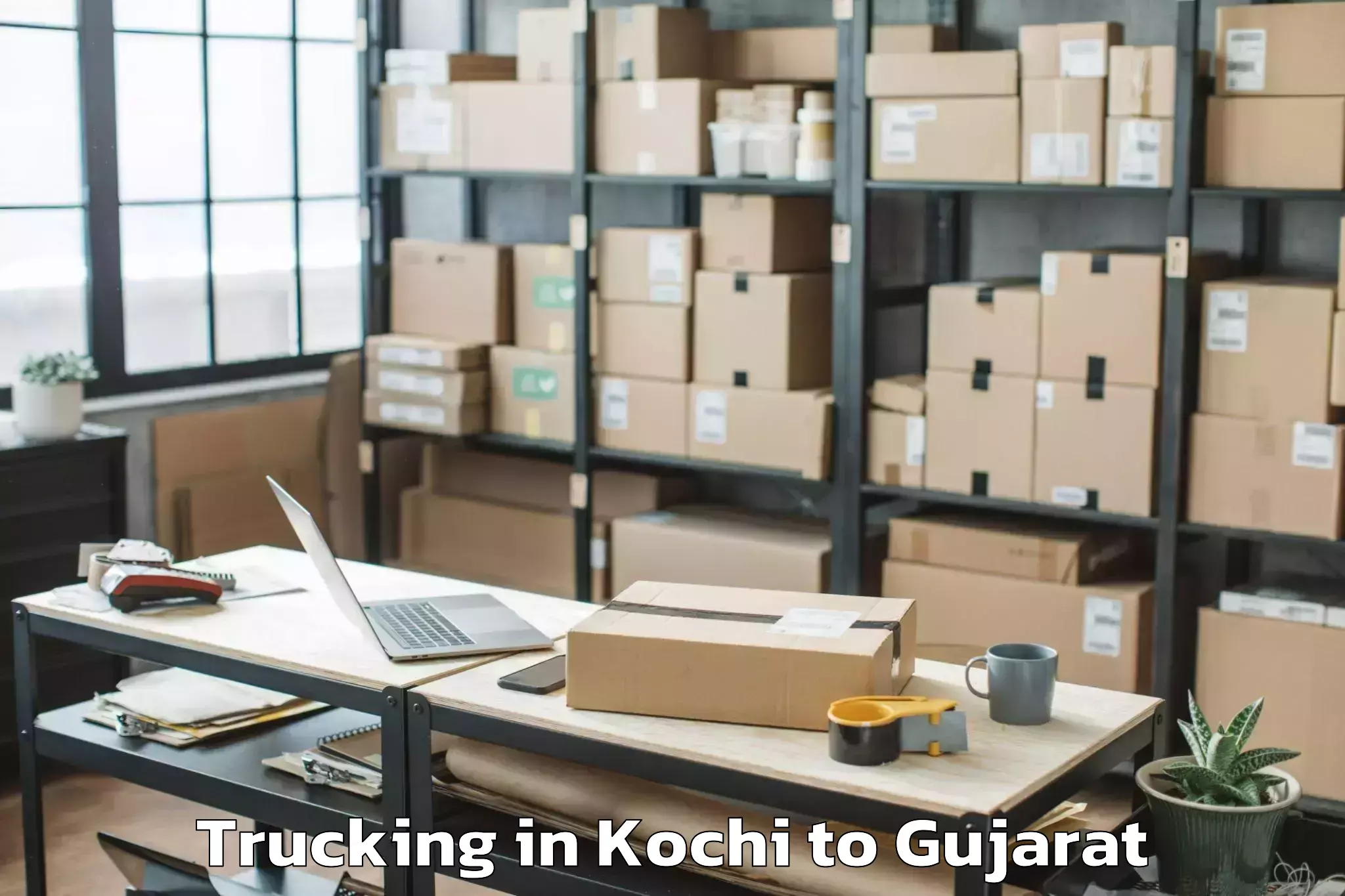 Comprehensive Kochi to Dhuvaran Trucking